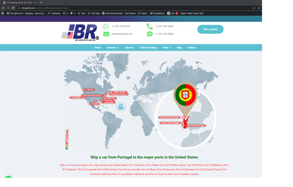 Car Shipping Service from Portugal to USA [UPDATED 2026]
