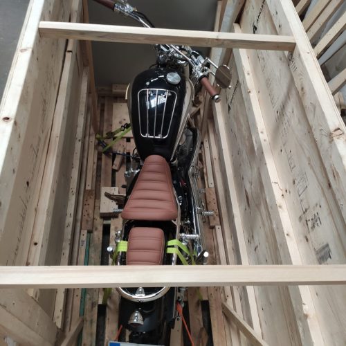 building a crate to ship a motorcycle from Europe to overseas
